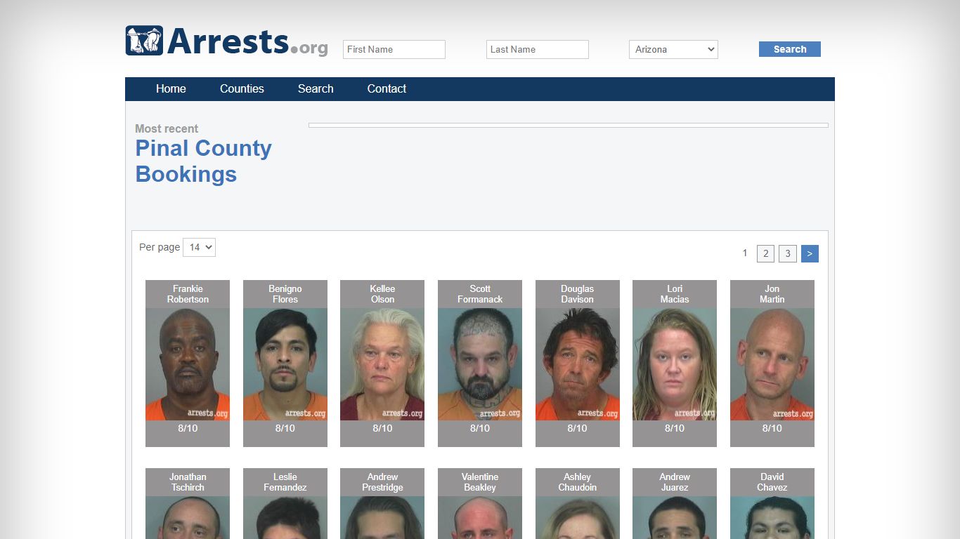 Pinal County Arrests and Inmate Search